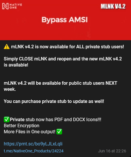 bypass amsi mlnk private public docx hacker malicious tool