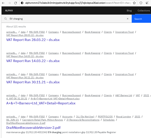 search results plain text alphv blackcat conti