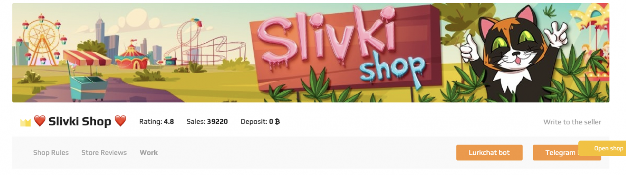 slivikishop drugs shop store darkweb