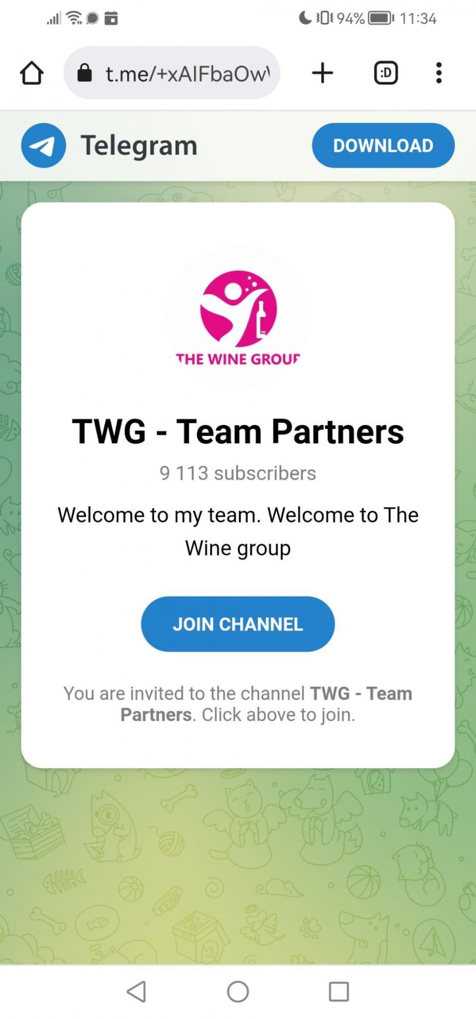 the wine group scam investment telegram revenue